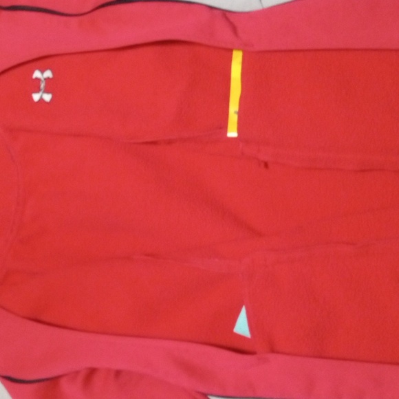 Under Armour Girls Medium Pink Hooded Jacket - Picture 5 of 12